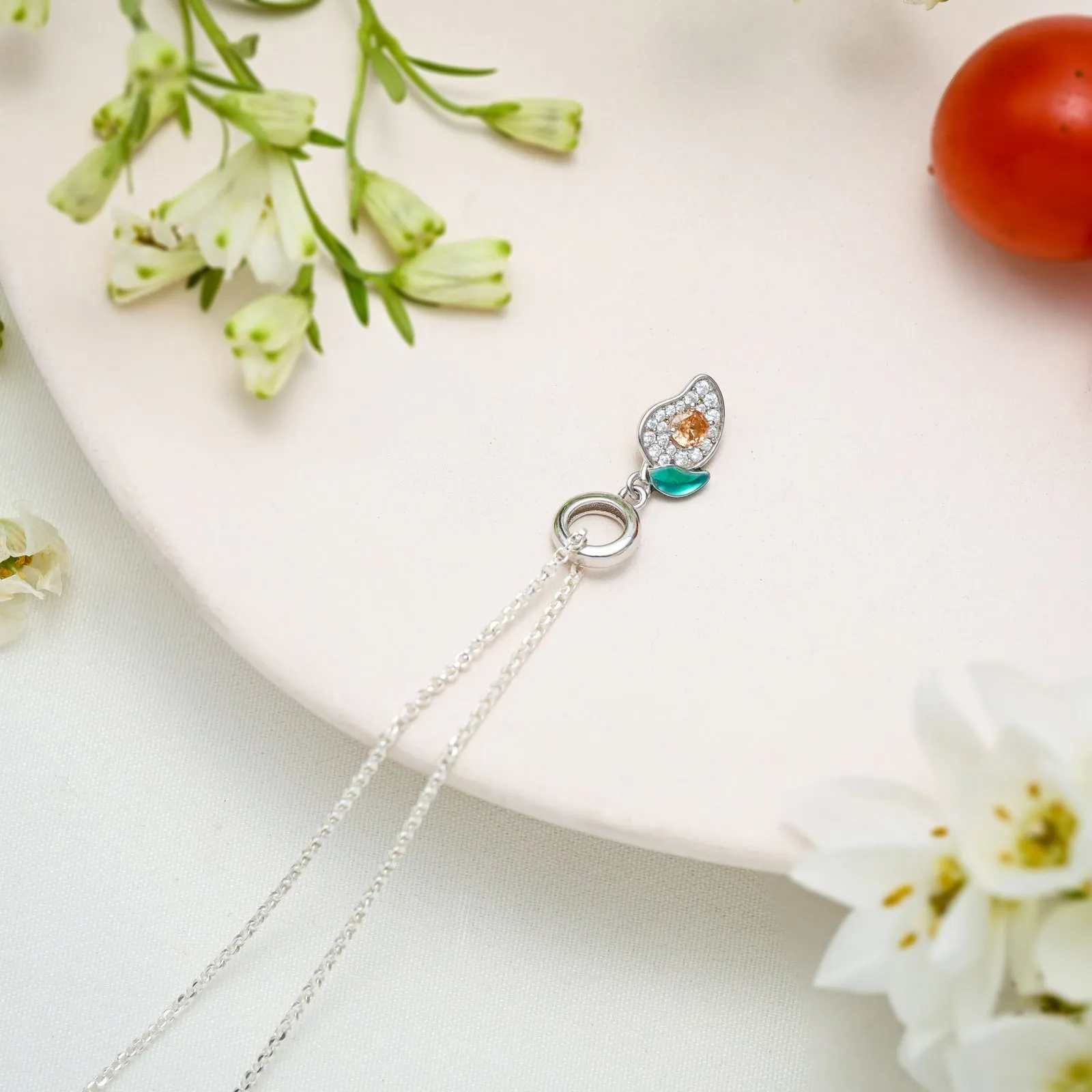 Silver Mango Pendant Necklace sold by Selenichast product image thumbnail 2