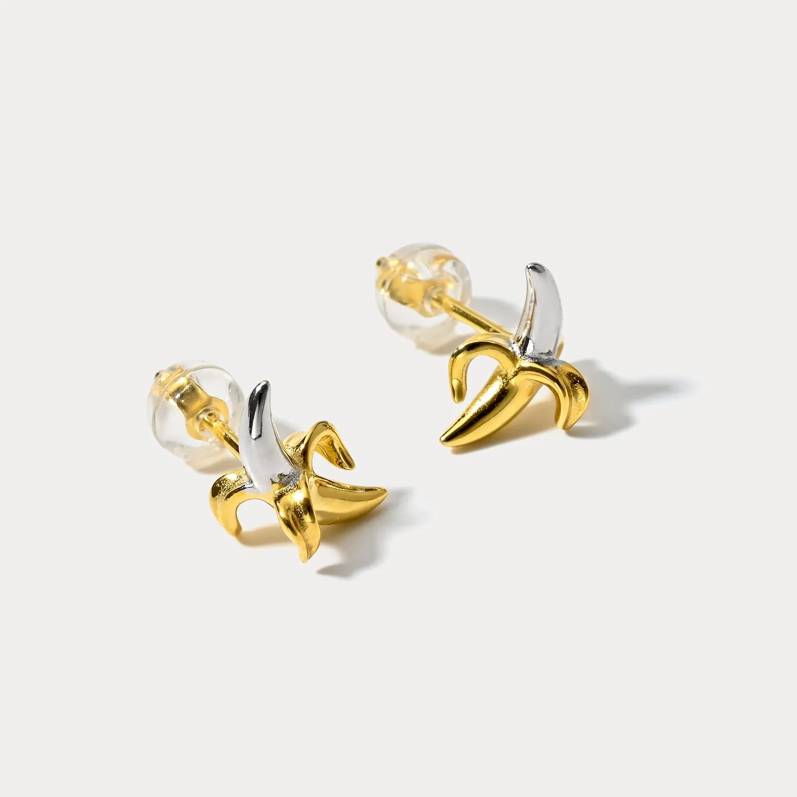 Silver Banana Earrings sold by Selenichast product image thumbnail 2