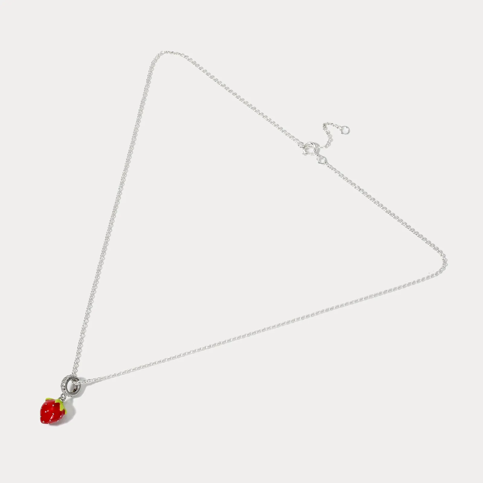 Silver Strawberry Pendant Necklace sold by Selenichast product image thumbnail 4