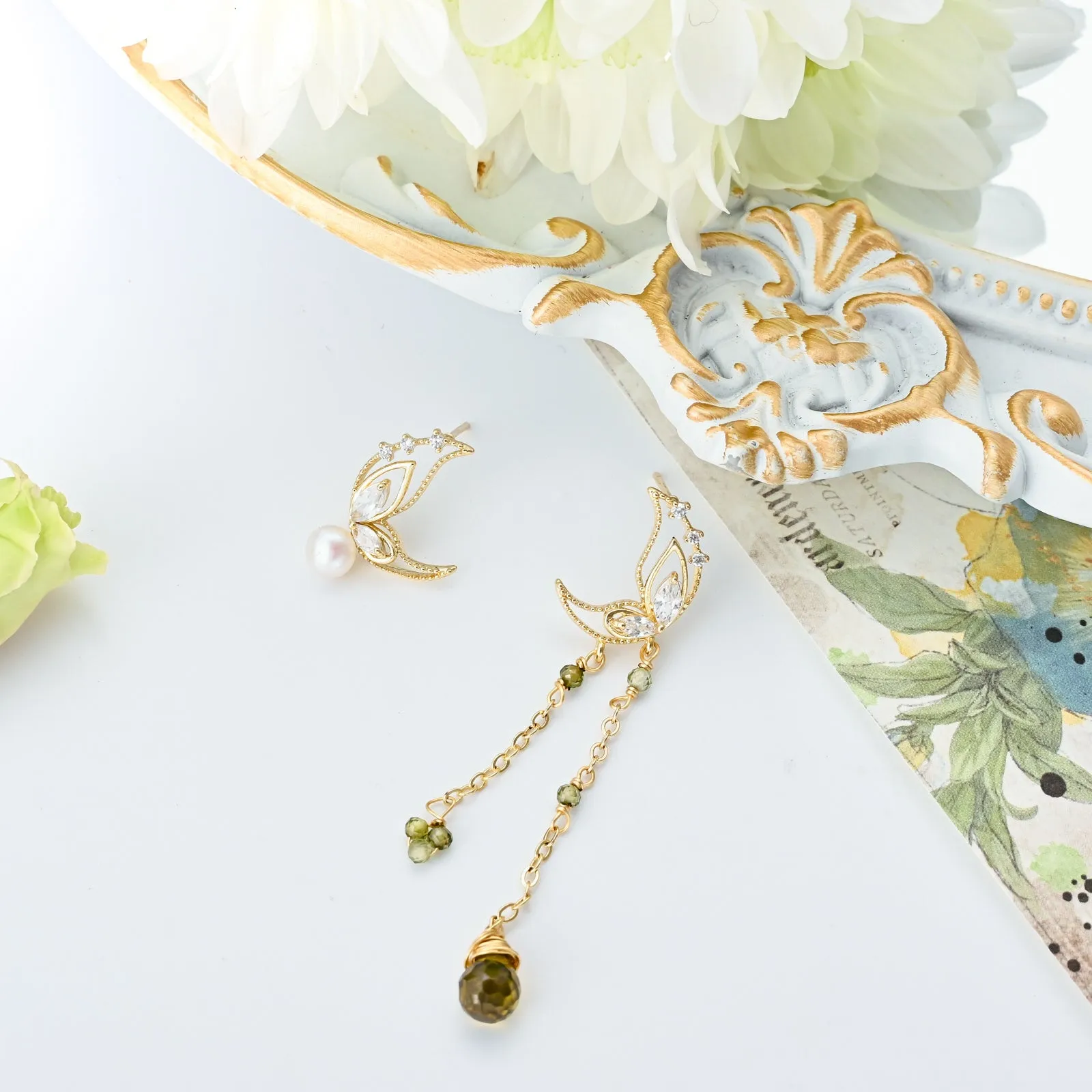 Butterfly Moon Earrings sold by Selenichast product image thumbnail 2