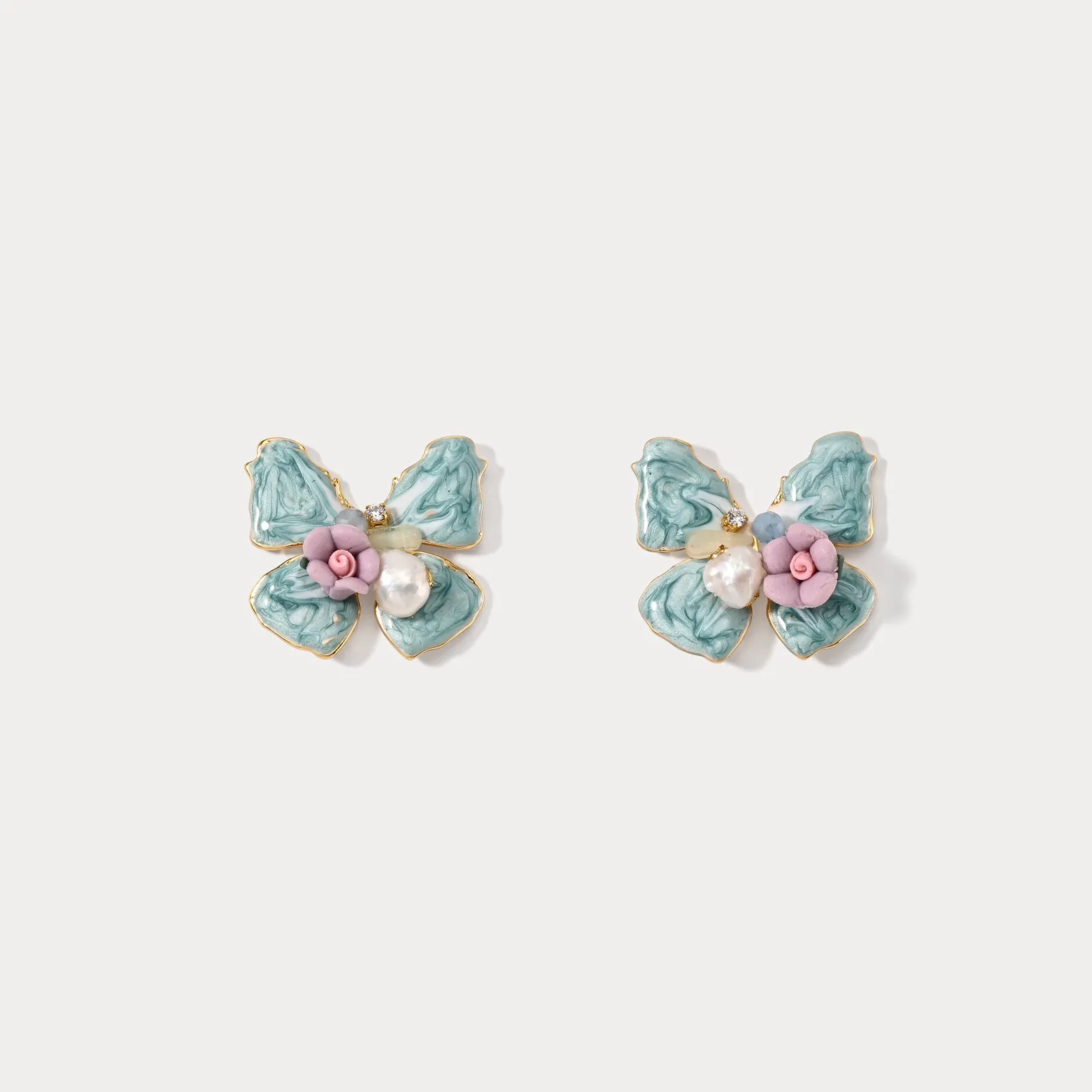 Butterfly Stud Earrings sold by Selenichast