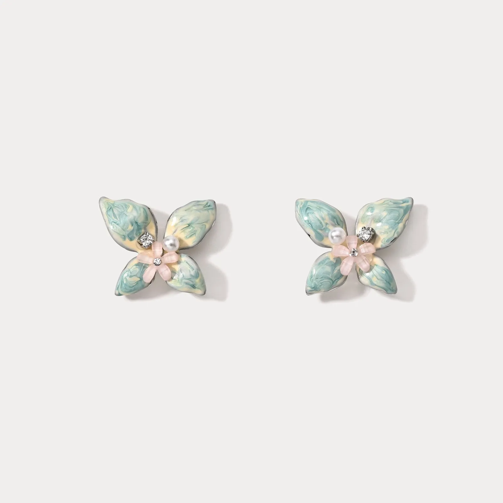 Butterfly Flower Earrings sold by Selenichast