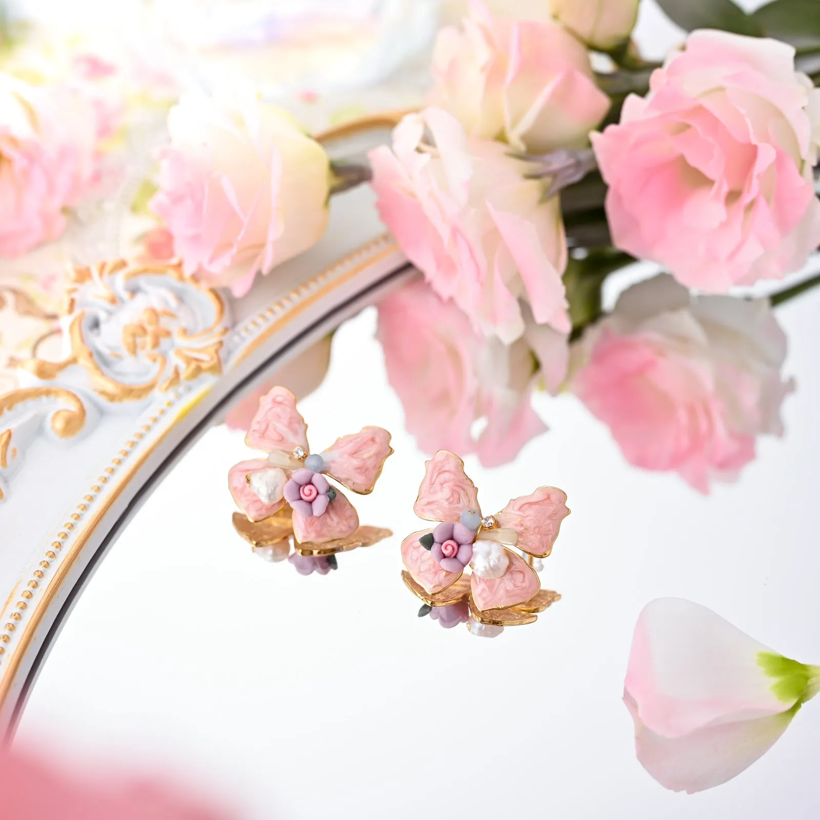 Pink Butterfly Earrings sold by Selenichast product image thumbnail 3