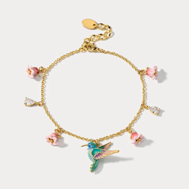 Hummingbird Flower Bracelet sold by Selenichast