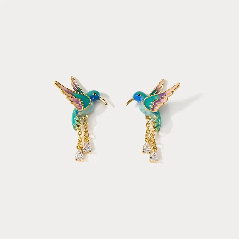 Hummingbird Earrings sold by Selenichast