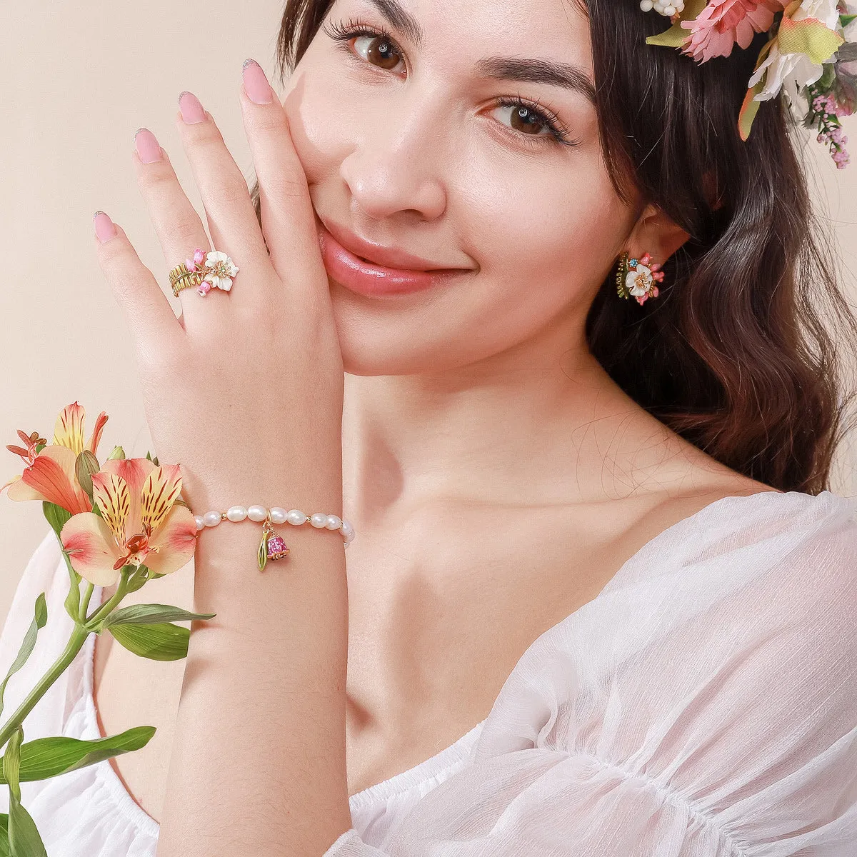 Purple Lily Of The Valley Bracelet sold by Selenichast product image thumbnail 3