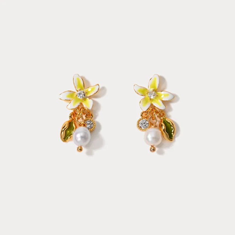 Lemon Flower Earrings sold by Selenichast