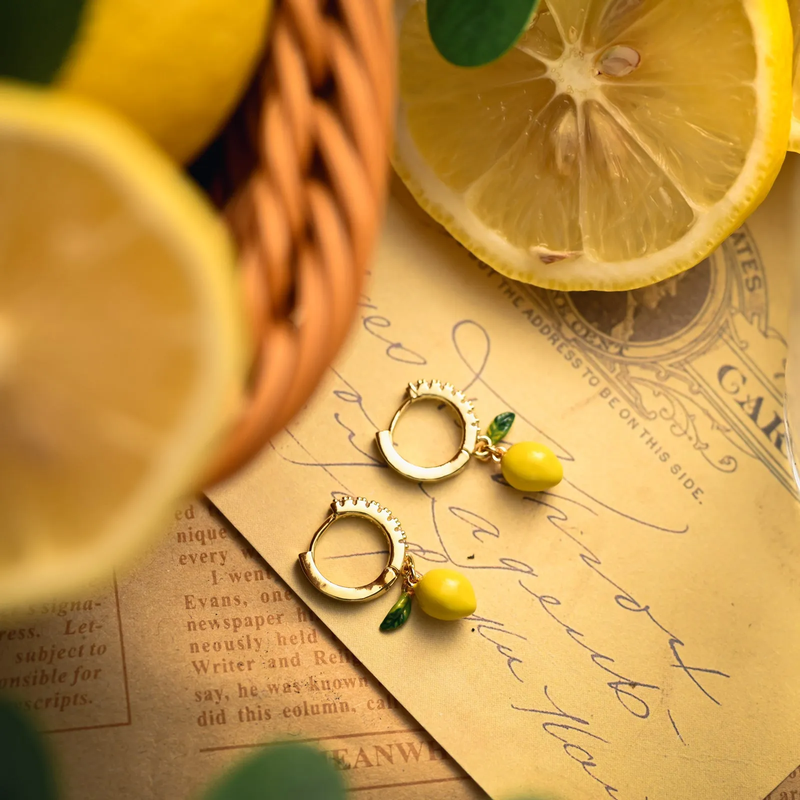 Lemon Hoop Earrings sold by Selenichast product image thumbnail 2