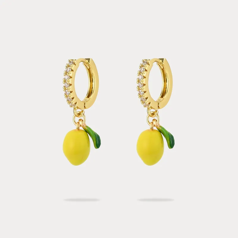 Lemon Hoop Earrings sold by Selenichast