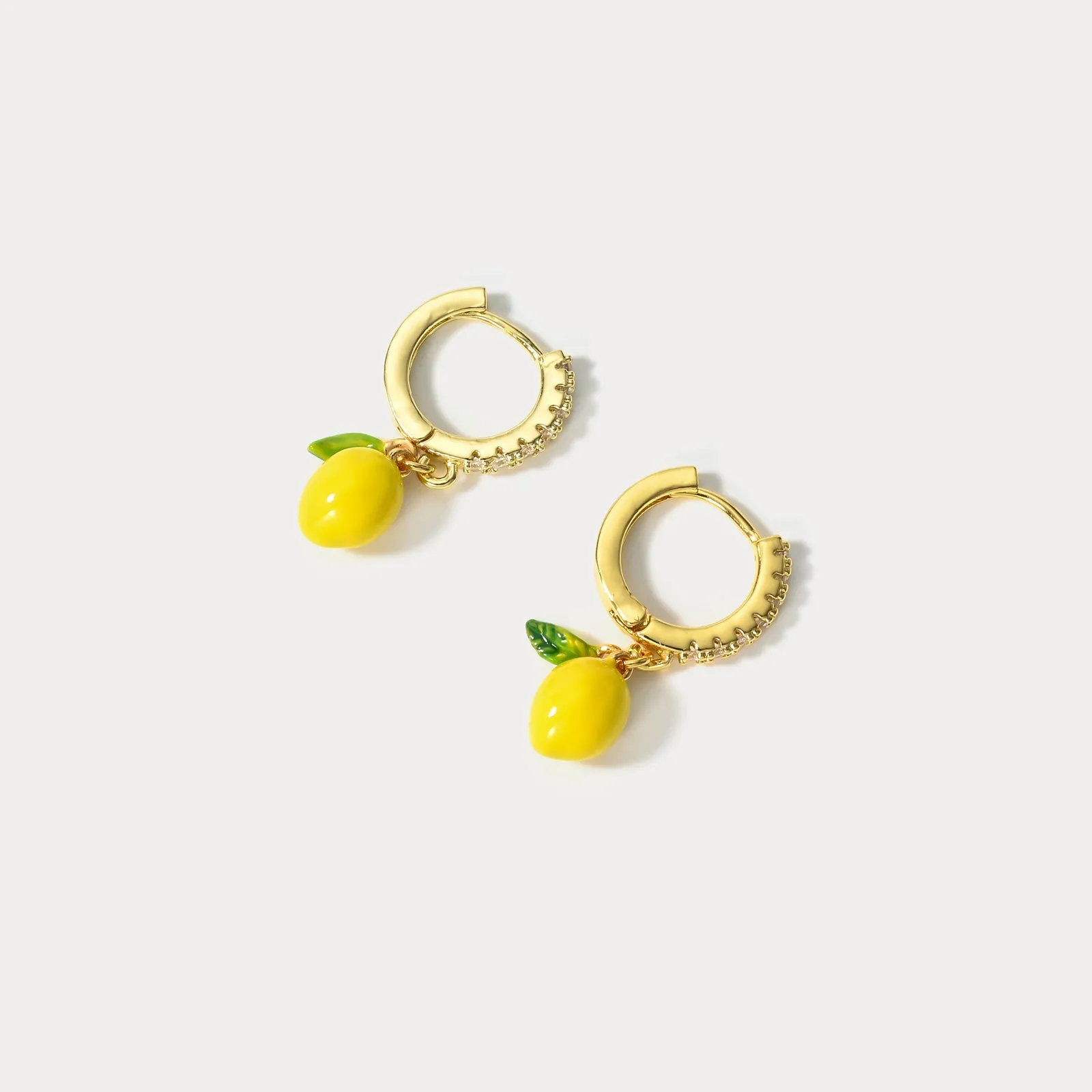 Lemon Hoop Earrings sold by Selenichast product image thumbnail 3