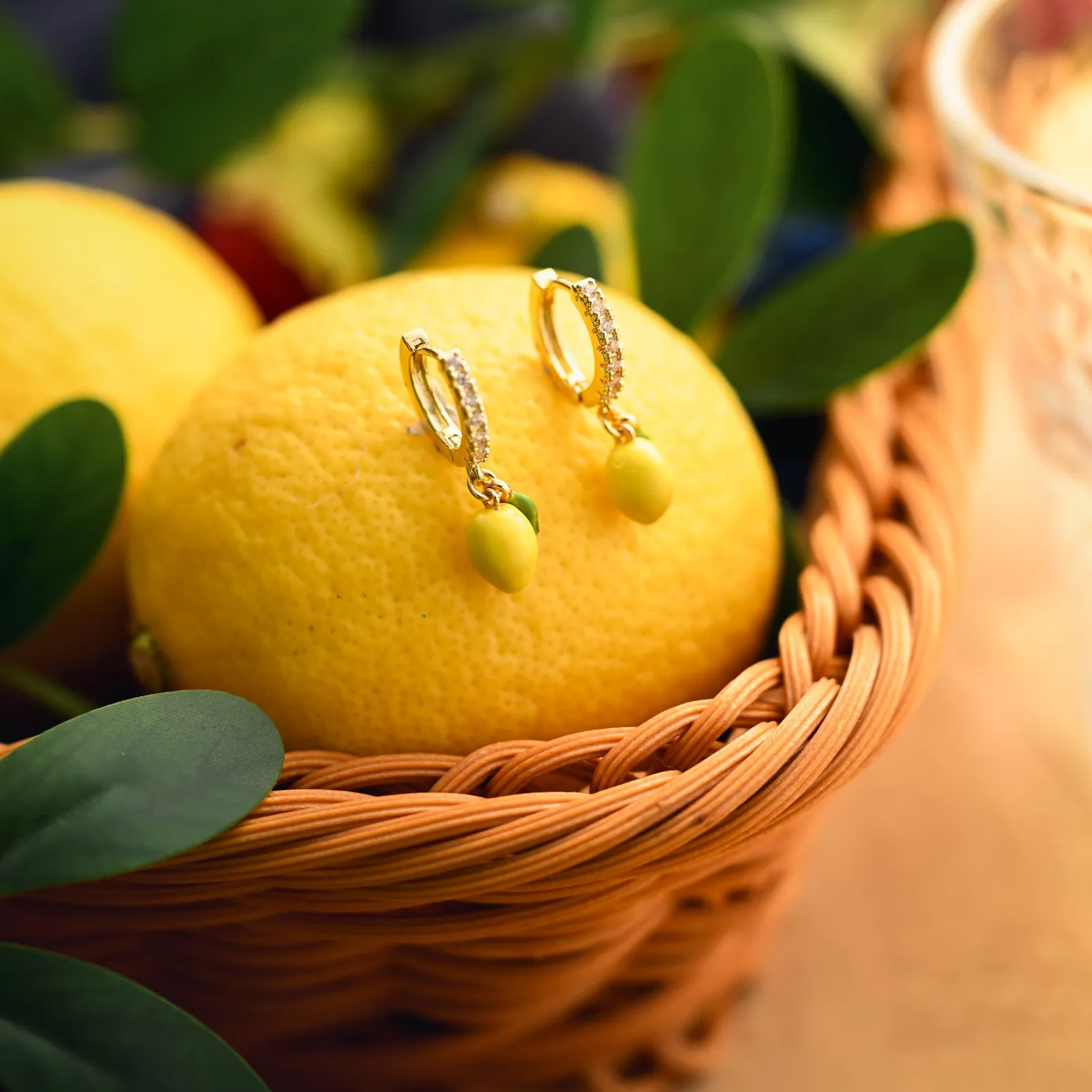 Lemon Hoop Earrings sold by Selenichast product image thumbnail 4