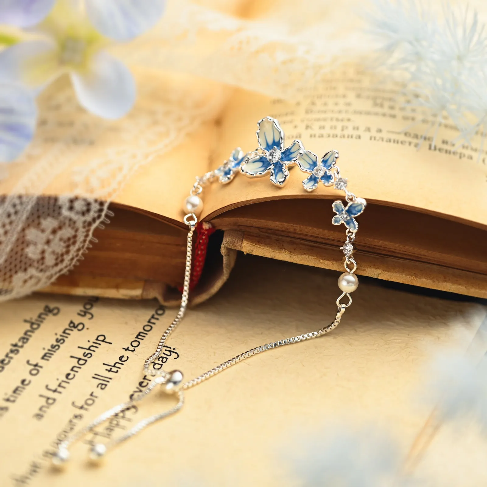 Silver Butterfly Bracelet sold by Selenichast product image thumbnail 4