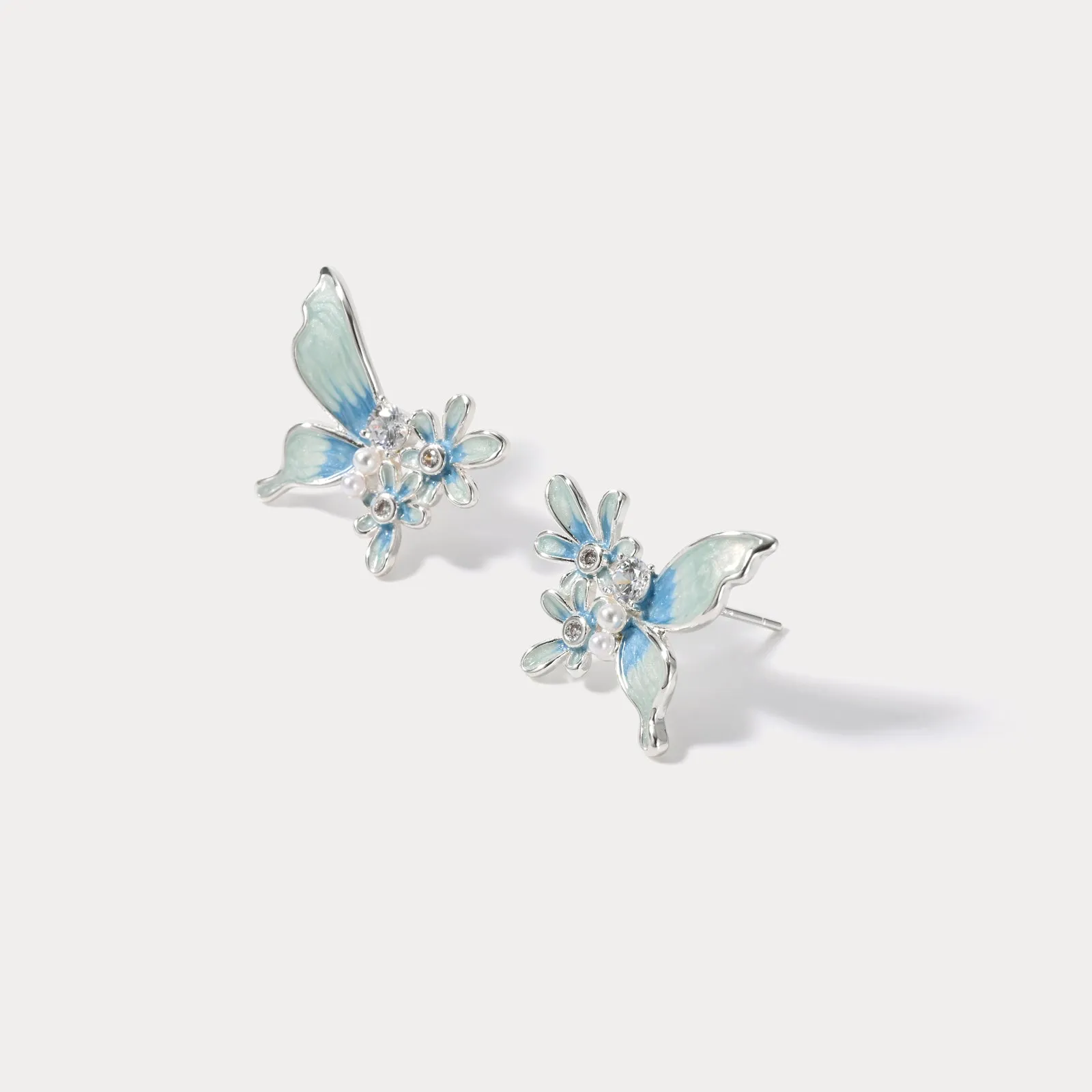 Butterfly Flower Earrings sold by Selenichast product image thumbnail 3