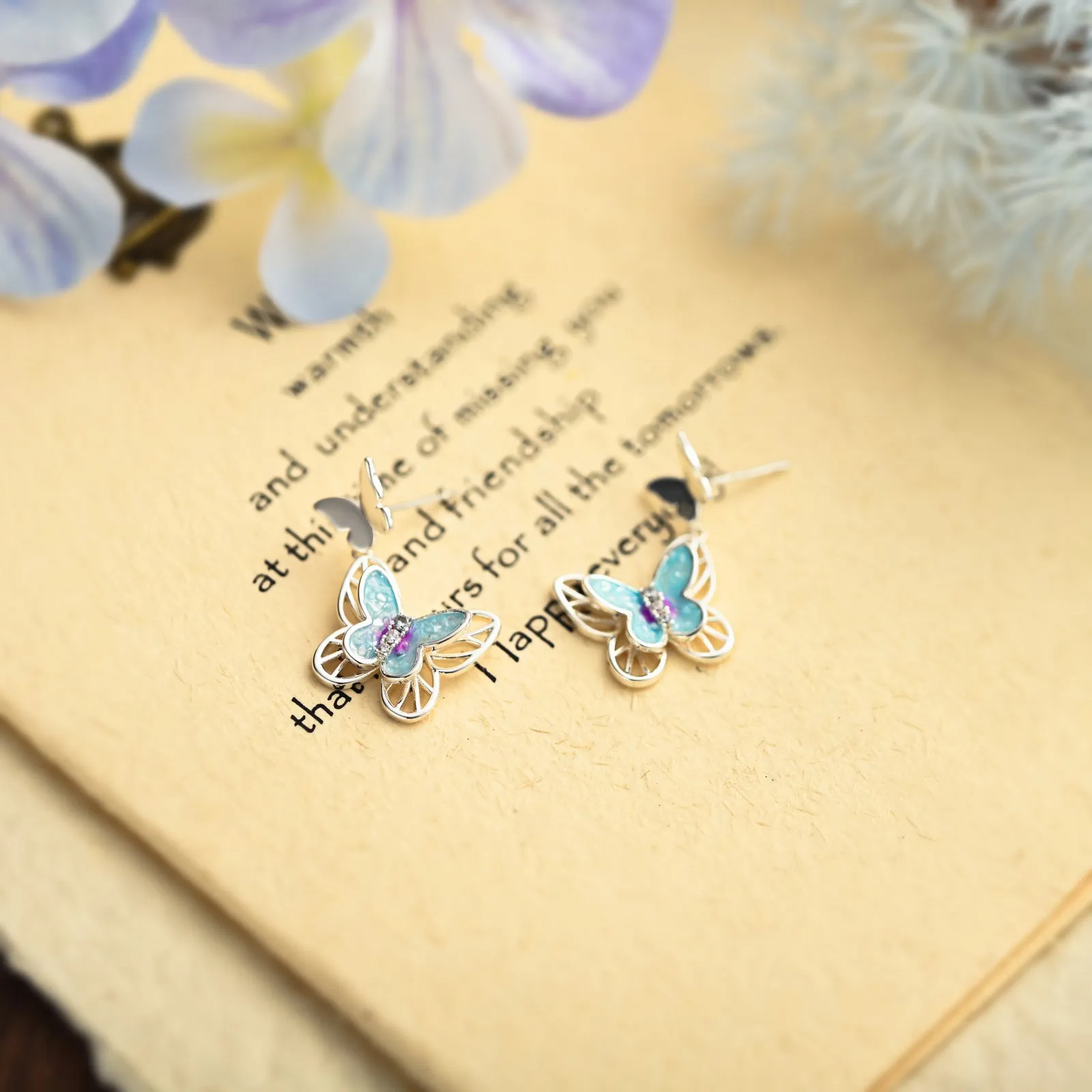 Butterfly Dangle Earrings sold by Selenichast product image thumbnail 4