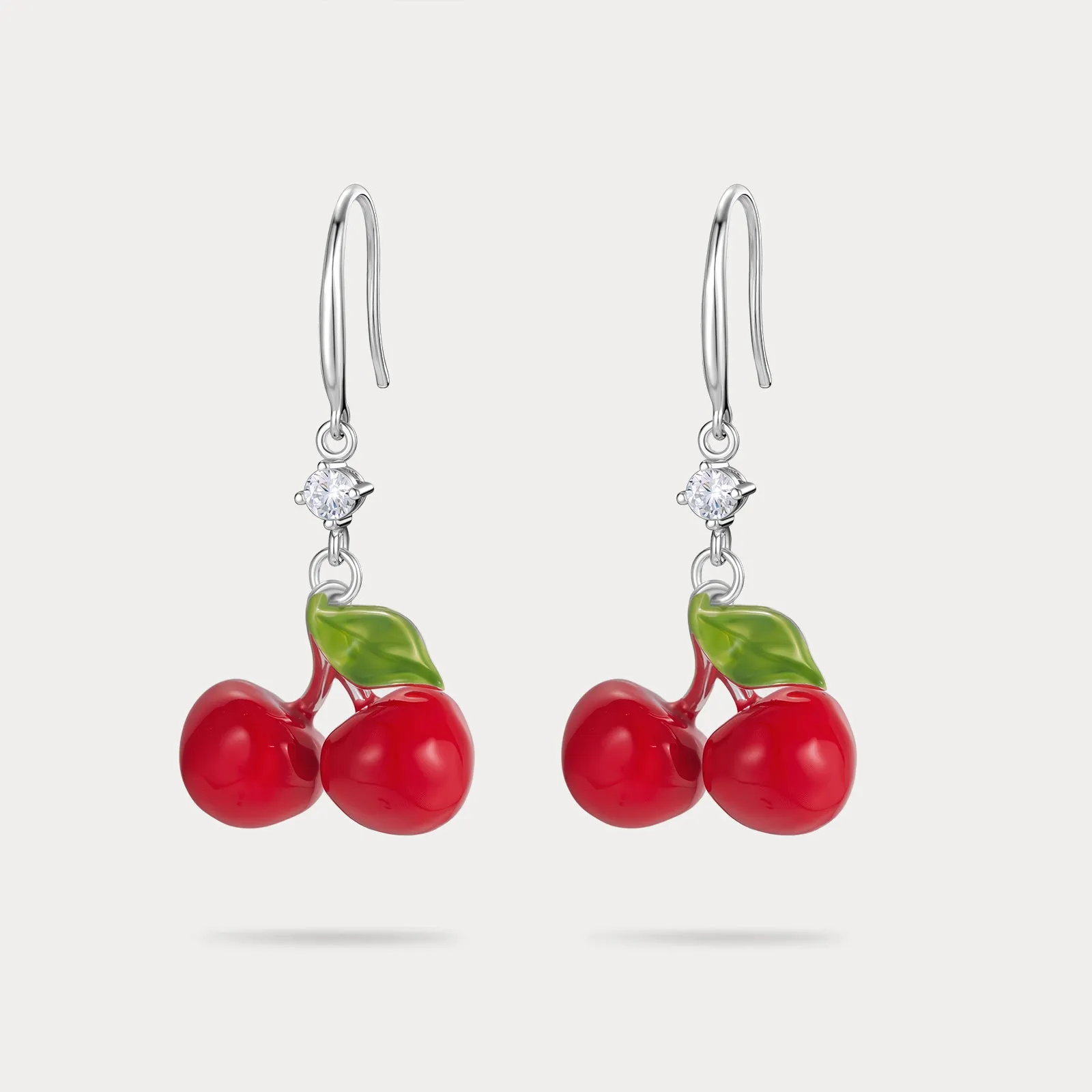 Silver Cherry Earrings sold by Selenichast