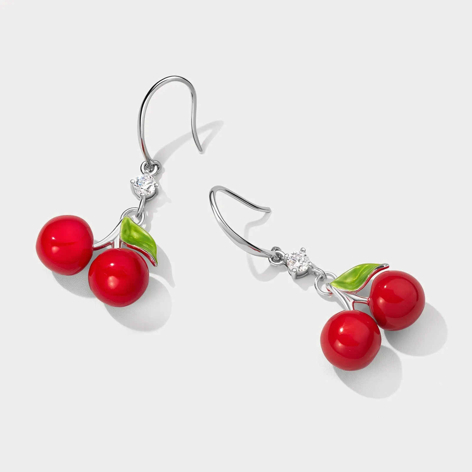 Silver Cherry Earrings sold by Selenichast product image thumbnail 3