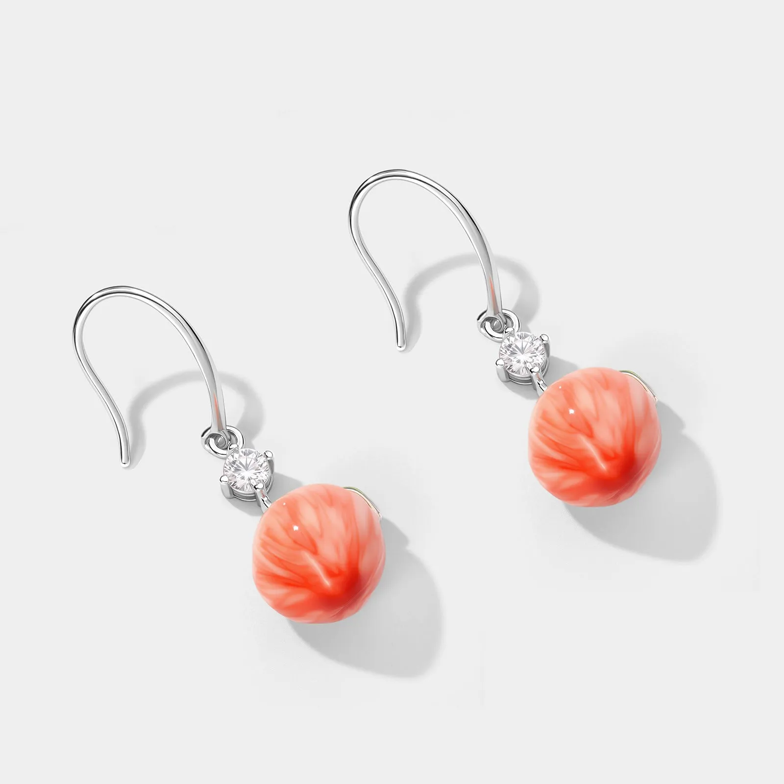 Silver Peach Earrings sold by Selenichast product image thumbnail 4