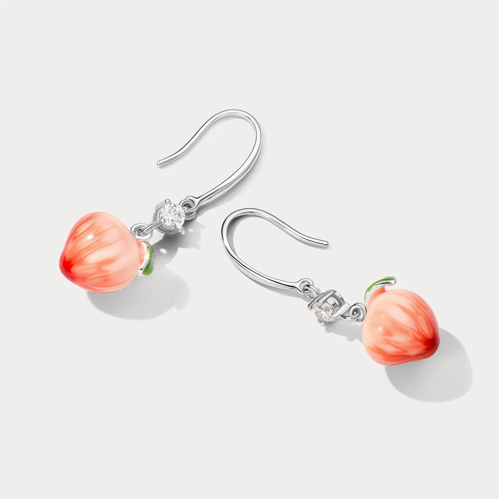 Silver Peach Earrings sold by Selenichast product image thumbnail 3