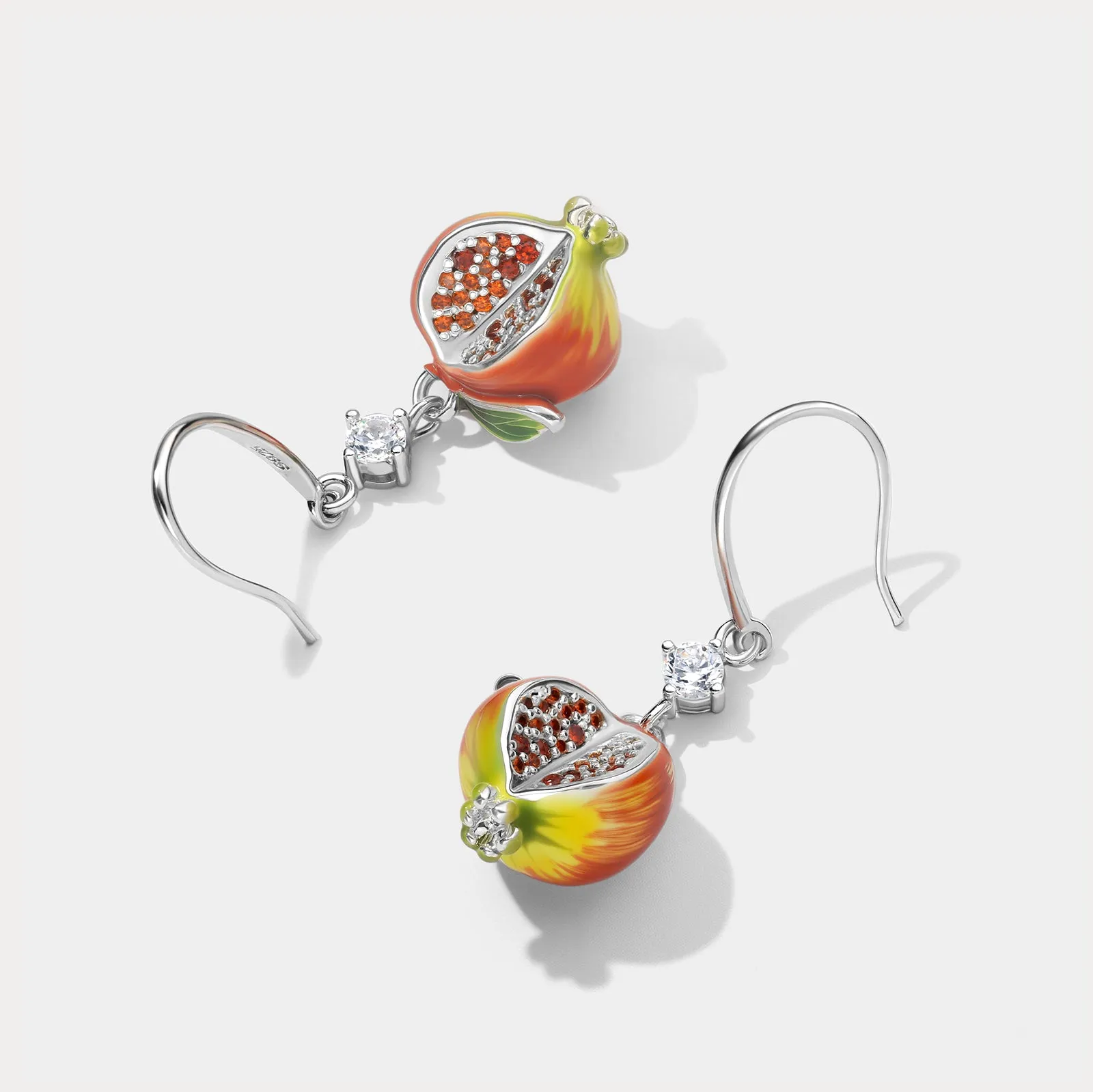 Silver Pomegranate Earrings sold by Selenichast product image thumbnail 5