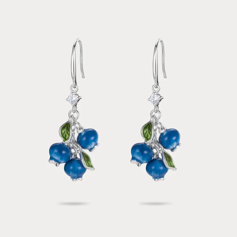 Silver Blueberry Earrings sold by Selenichast