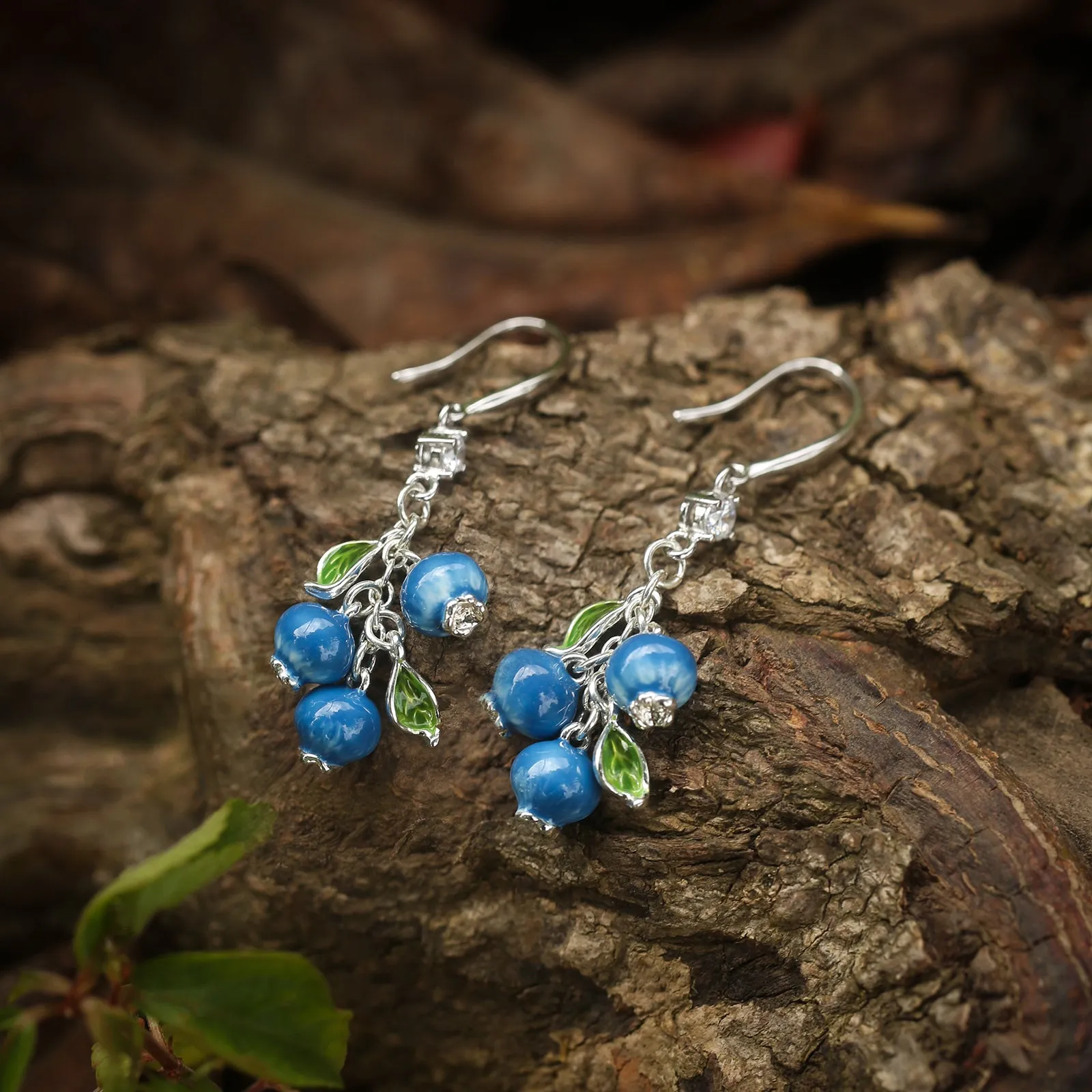 Silver Blueberry Earrings sold by Selenichast product image thumbnail 4