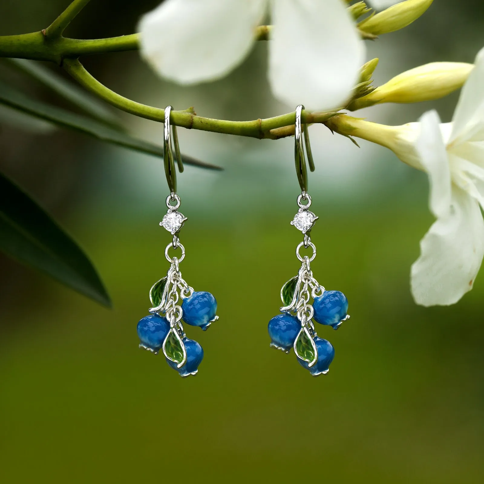 Silver Blueberry Earrings sold by Selenichast product image thumbnail 2