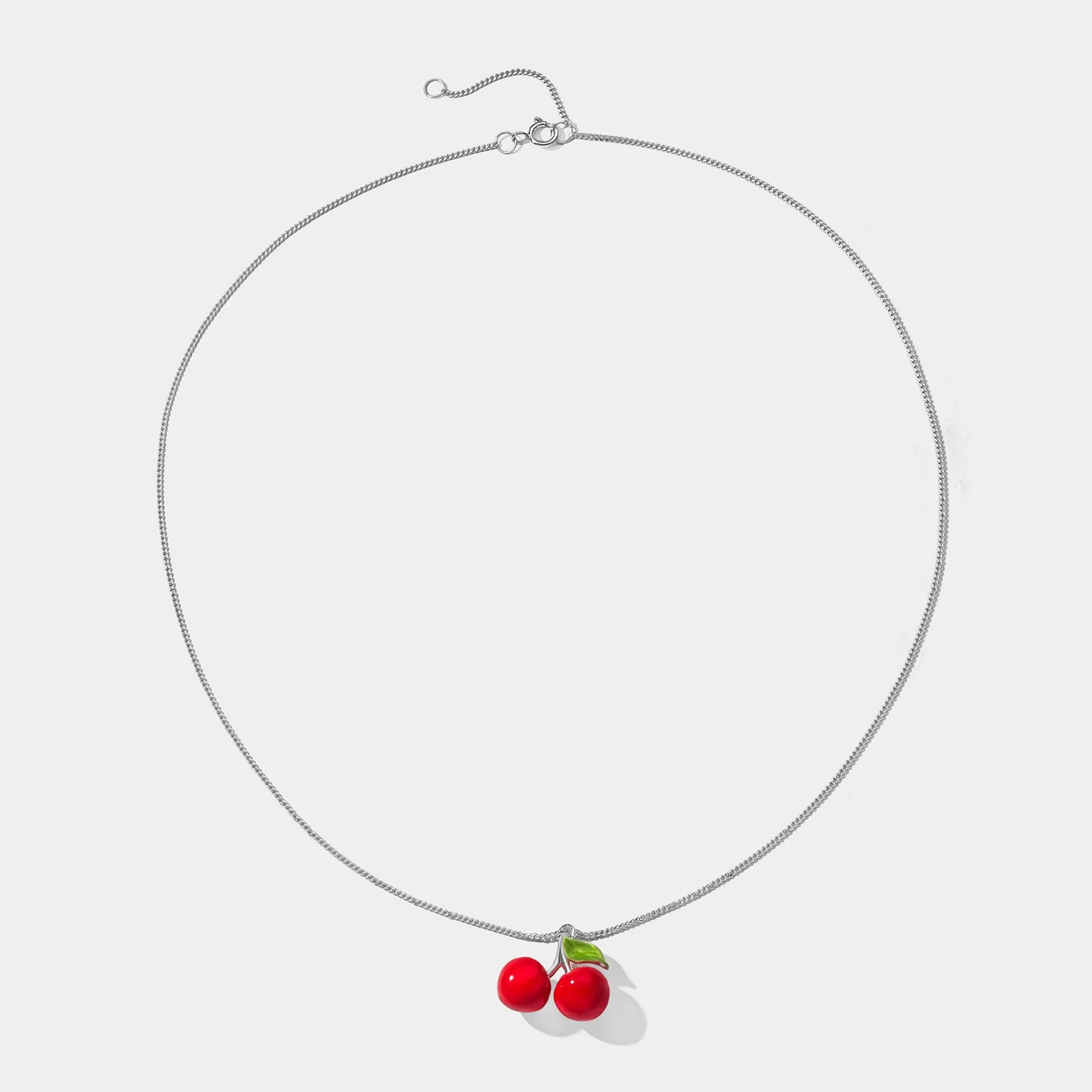 Silver Cherry Necklace sold by Selenichast product image thumbnail 3
