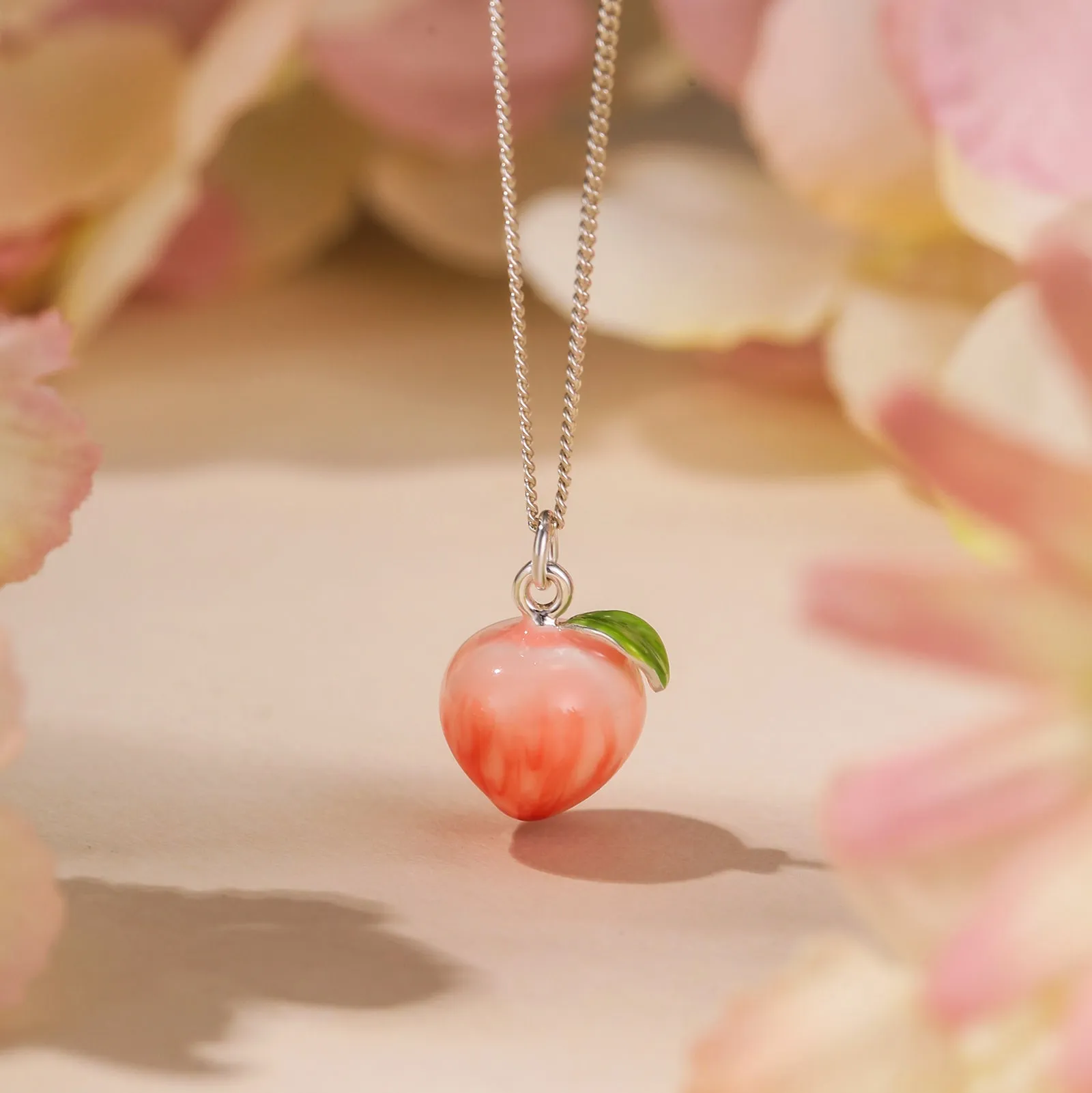 Silver Peach Necklace sold by Selenichast product image thumbnail 5