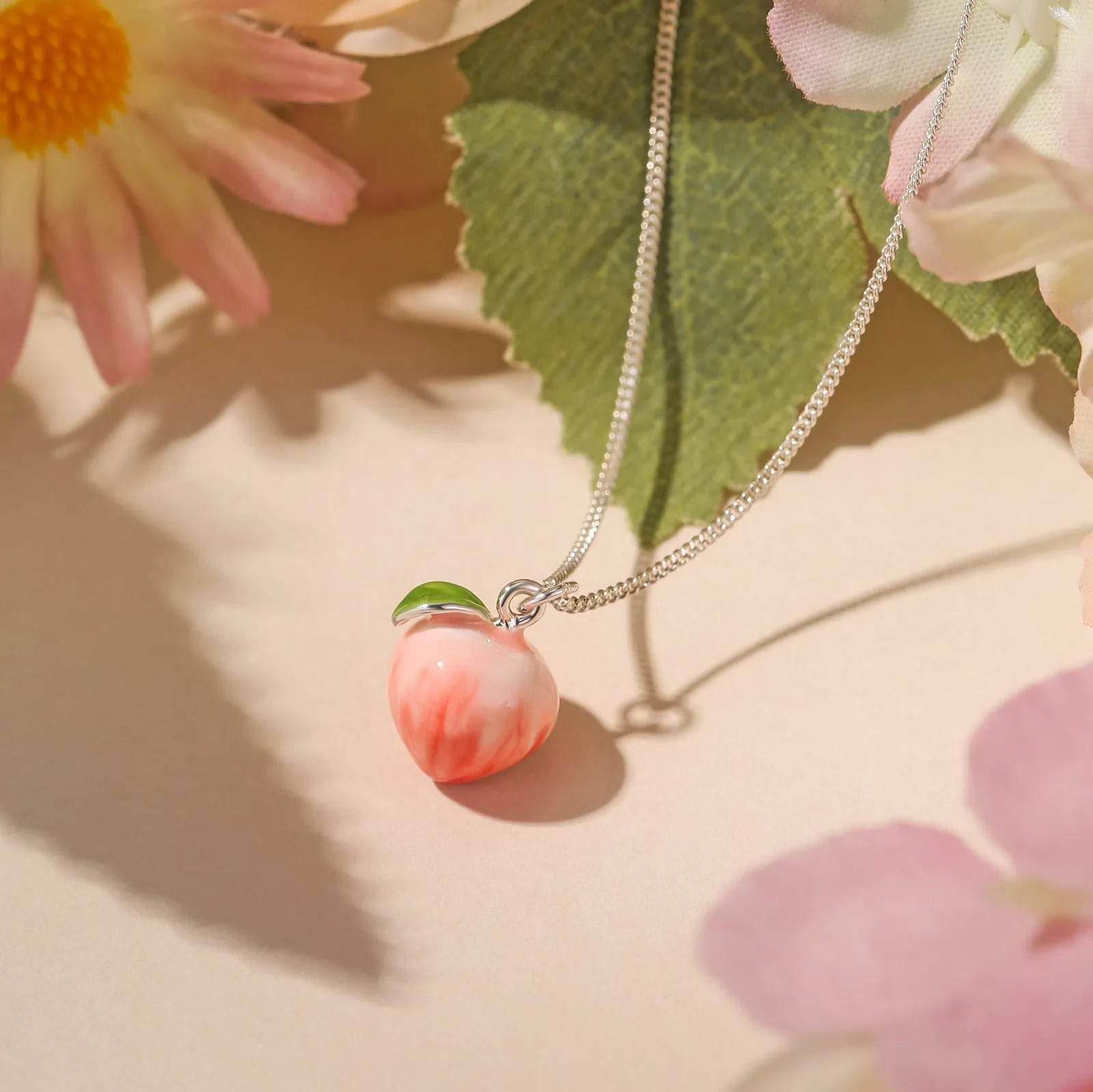 Silver Peach Necklace sold by Selenichast product image thumbnail 4