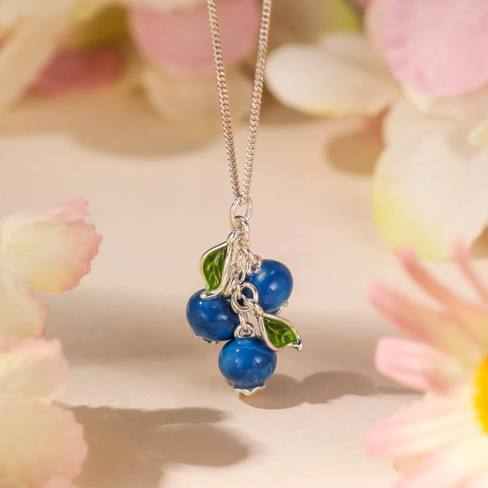 Silver Blueberry Necklace sold by Selenichast product image thumbnail 2