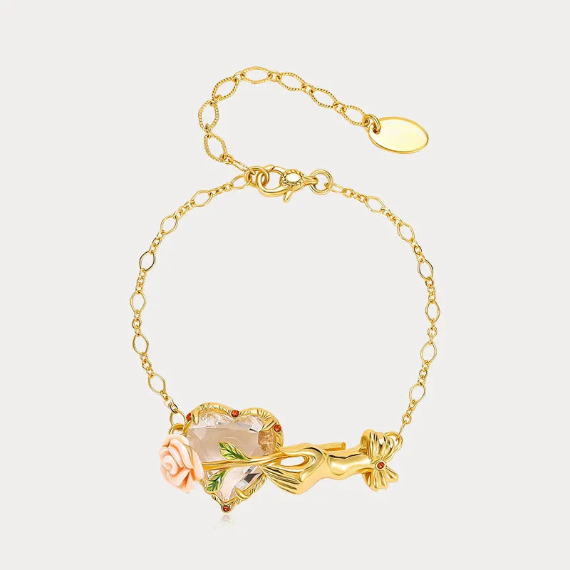 Champagne Rose Heart Bracelet sold by Selenichast