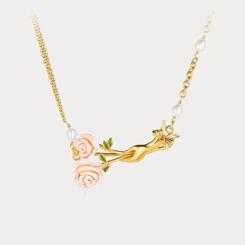 Champagne Rose Necklace sold by Selenichast