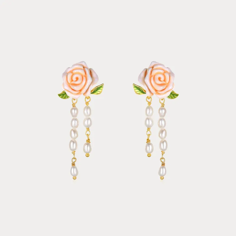 Champagne Rose Earrings sold by Selenichast