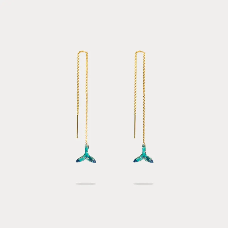 Whale Thread Earrings sold by Selenichast