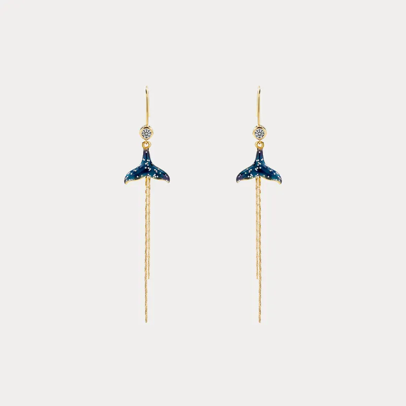 Mermaid Tail Thread Earrings sold by Selenichast