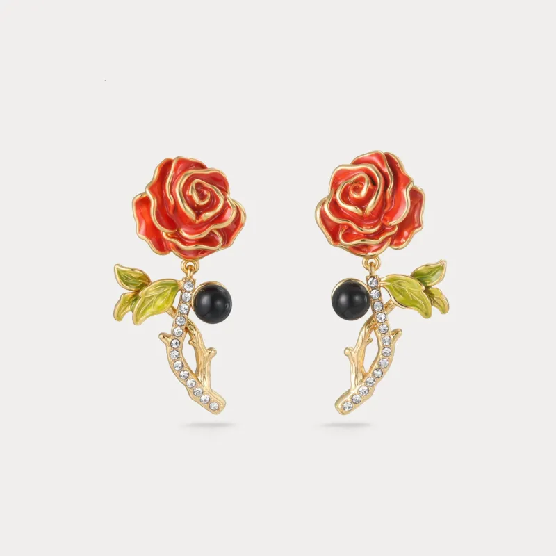 Rose Earrings sold by Selenichast