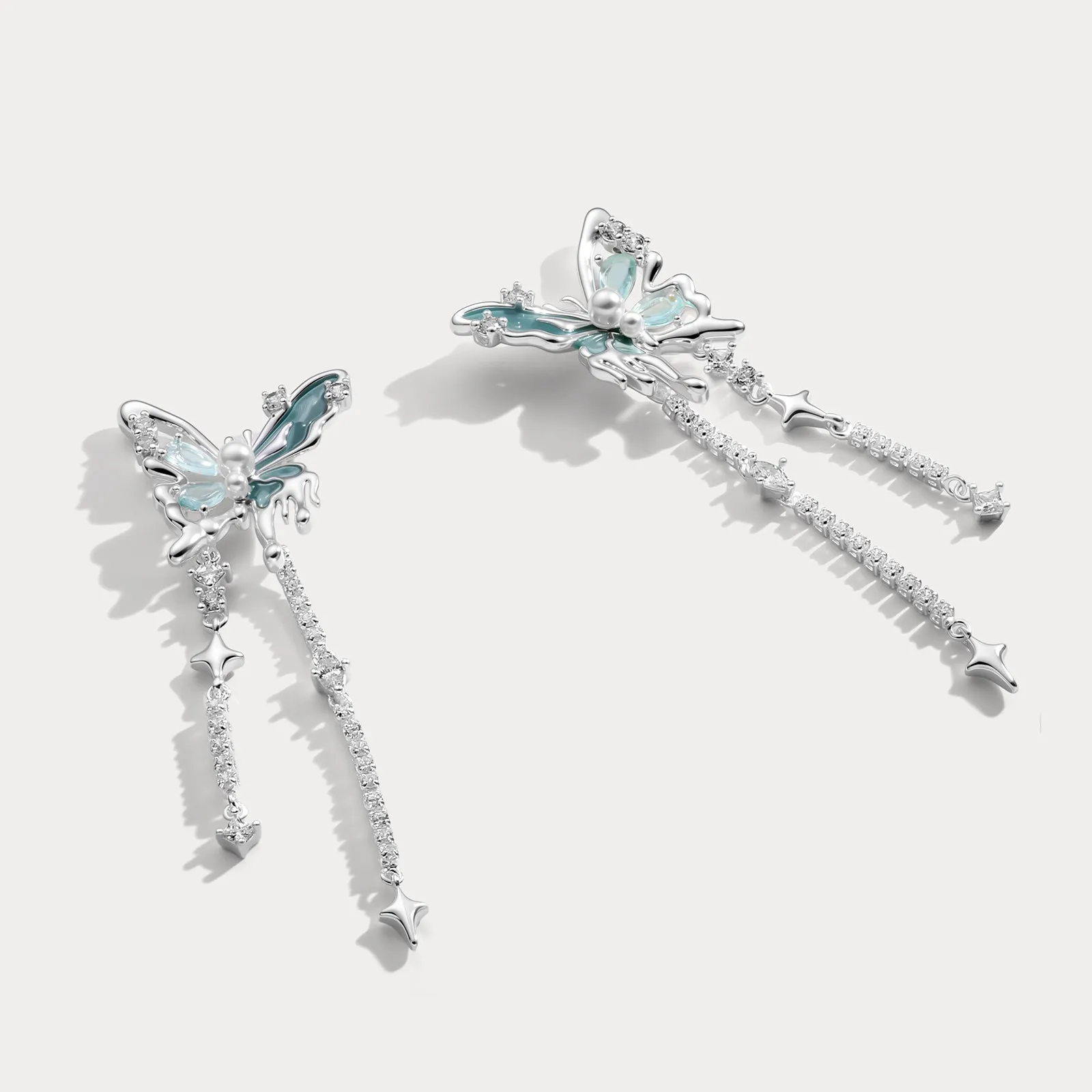 Crystal Butterfly Earrings sold by Selenichast product image thumbnail 4