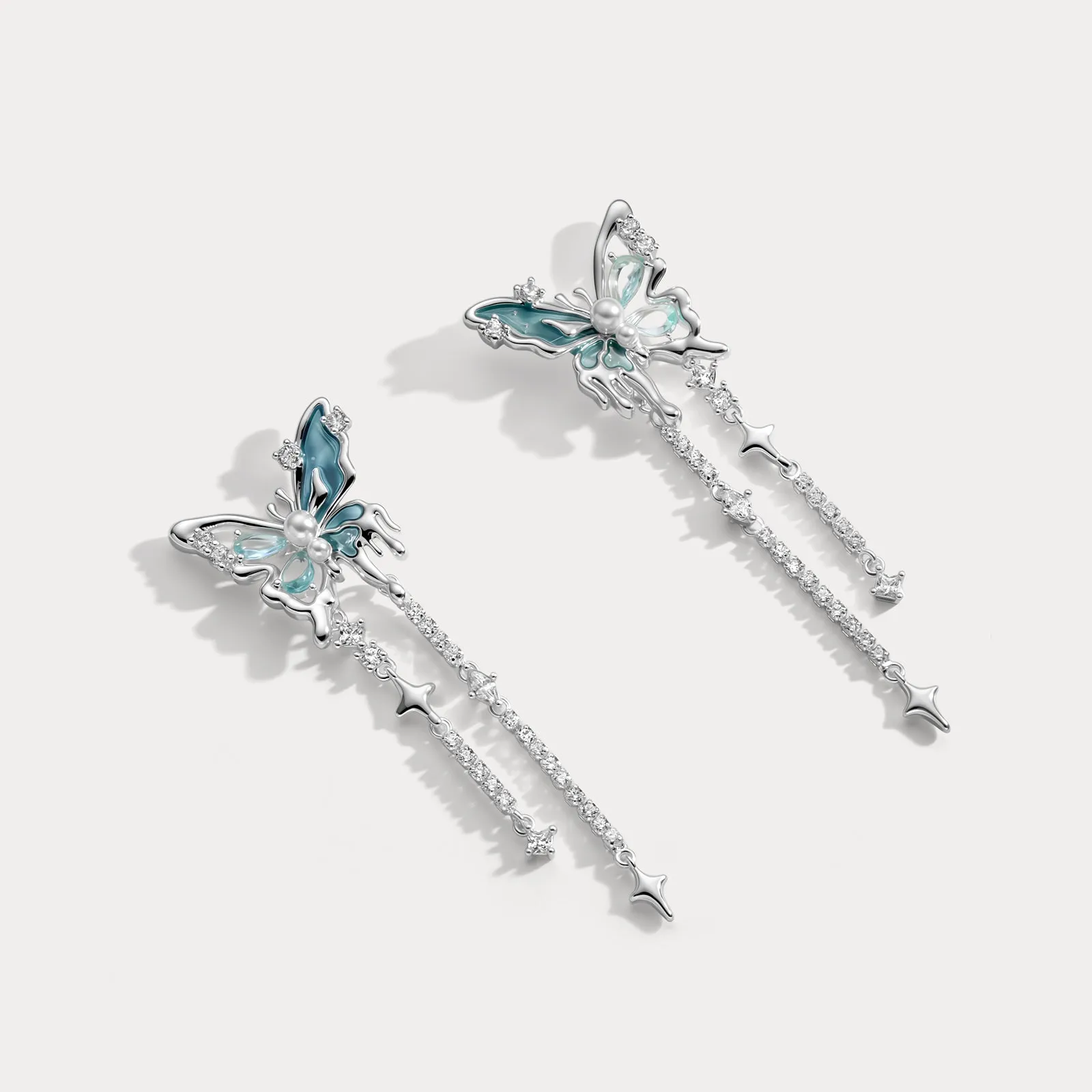 Crystal Butterfly Earrings sold by Selenichast product image thumbnail 3