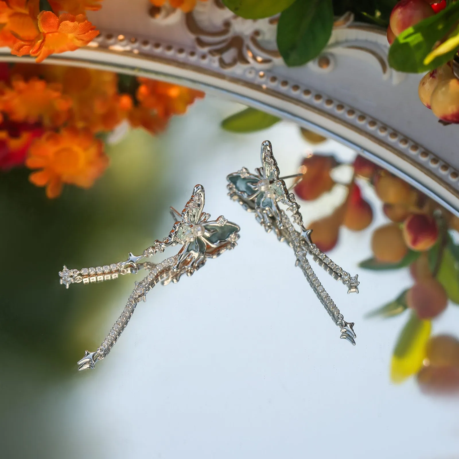 Crystal Butterfly Earrings sold by Selenichast product image thumbnail 5