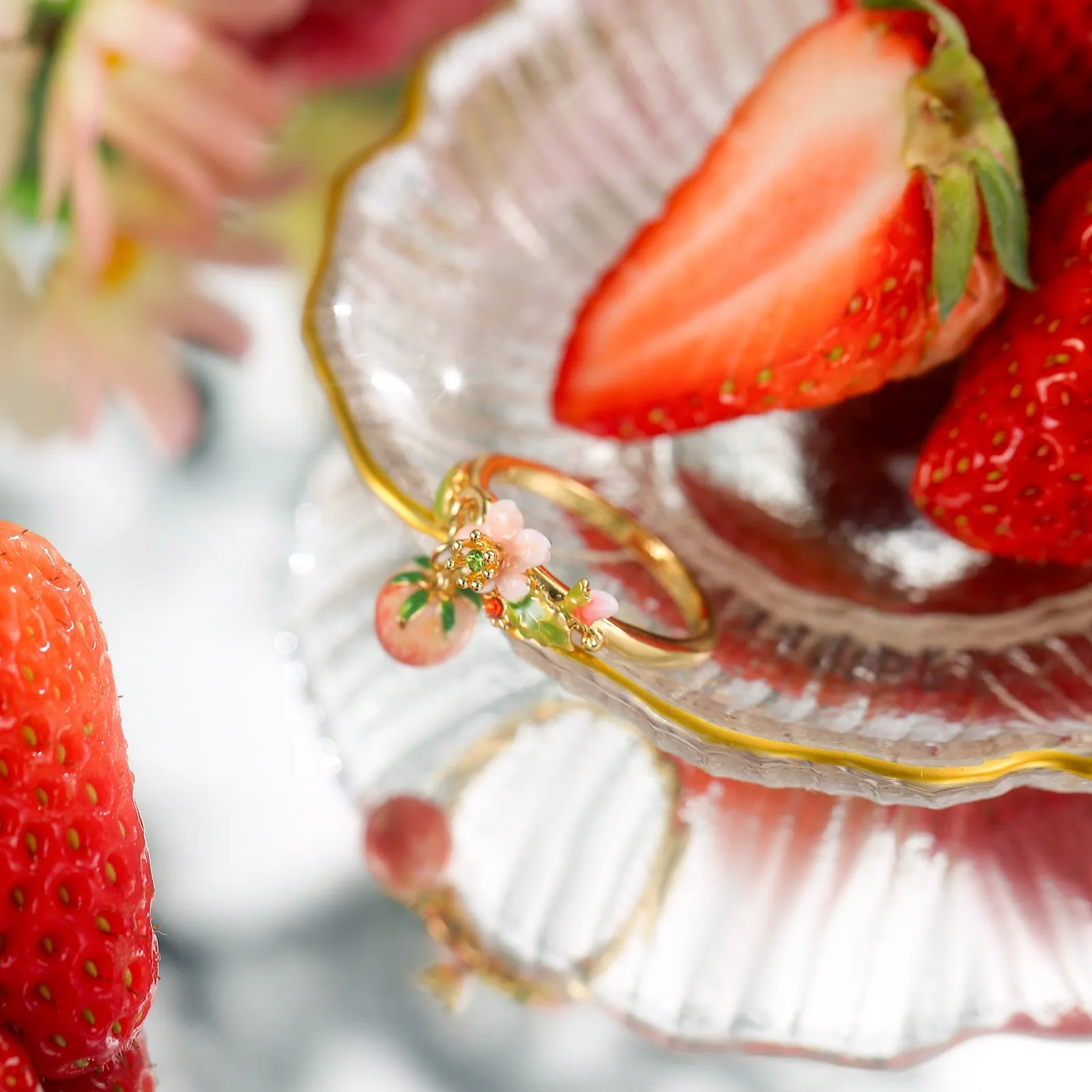 Strawberry Flower Ring sold by Selenichast product image thumbnail 4