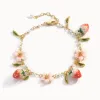 Strawberry Enamel Flower Bracelet sold by Selenichast