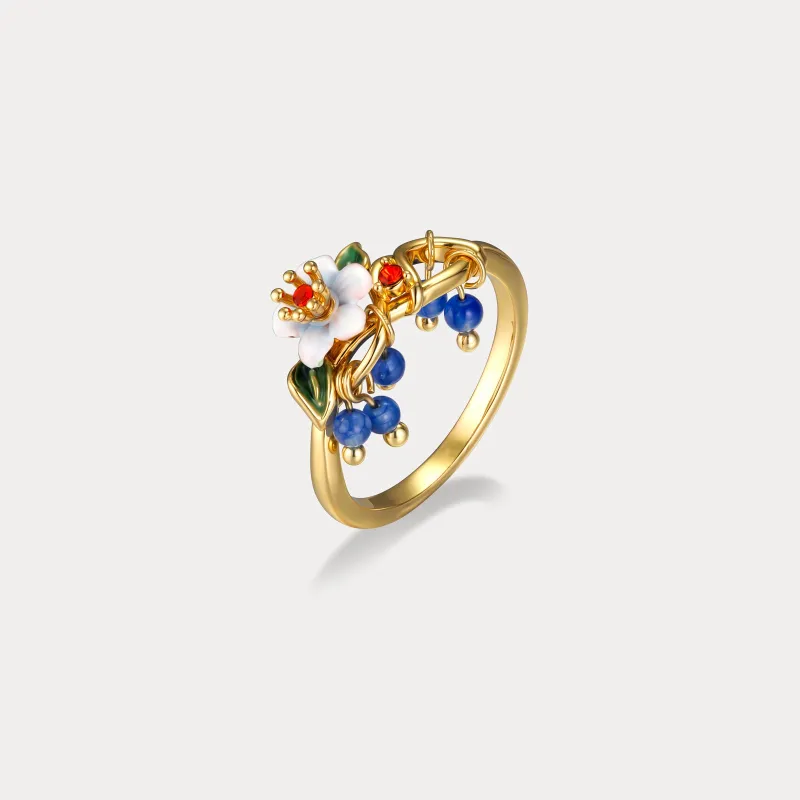 Blueberry Flower Ring sold by Selenichast