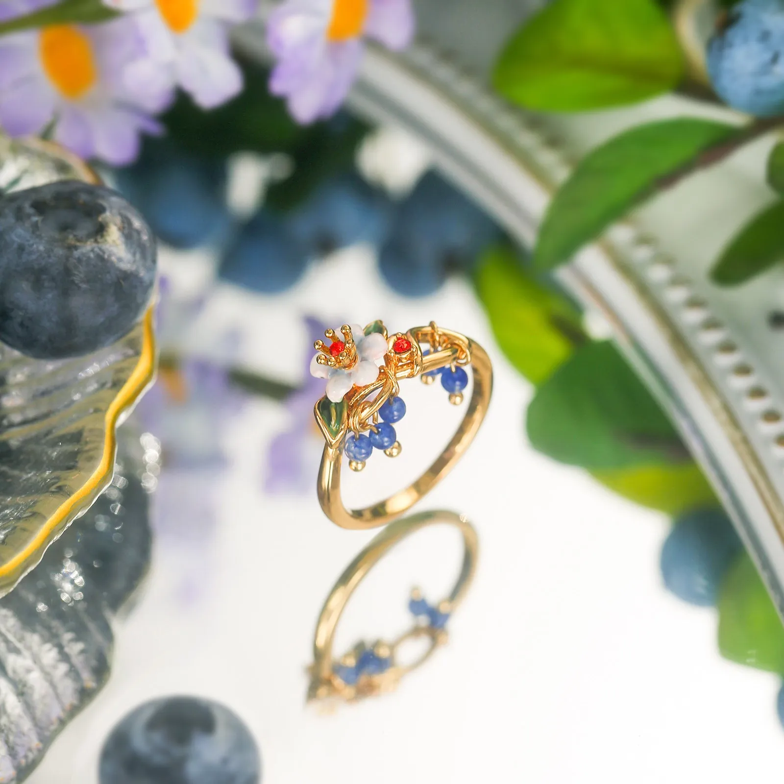 Blueberry Flower Ring sold by Selenichast product image thumbnail 3