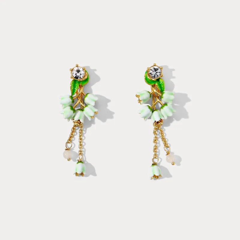 Lily of the Valley Earrings sold by Selenichast