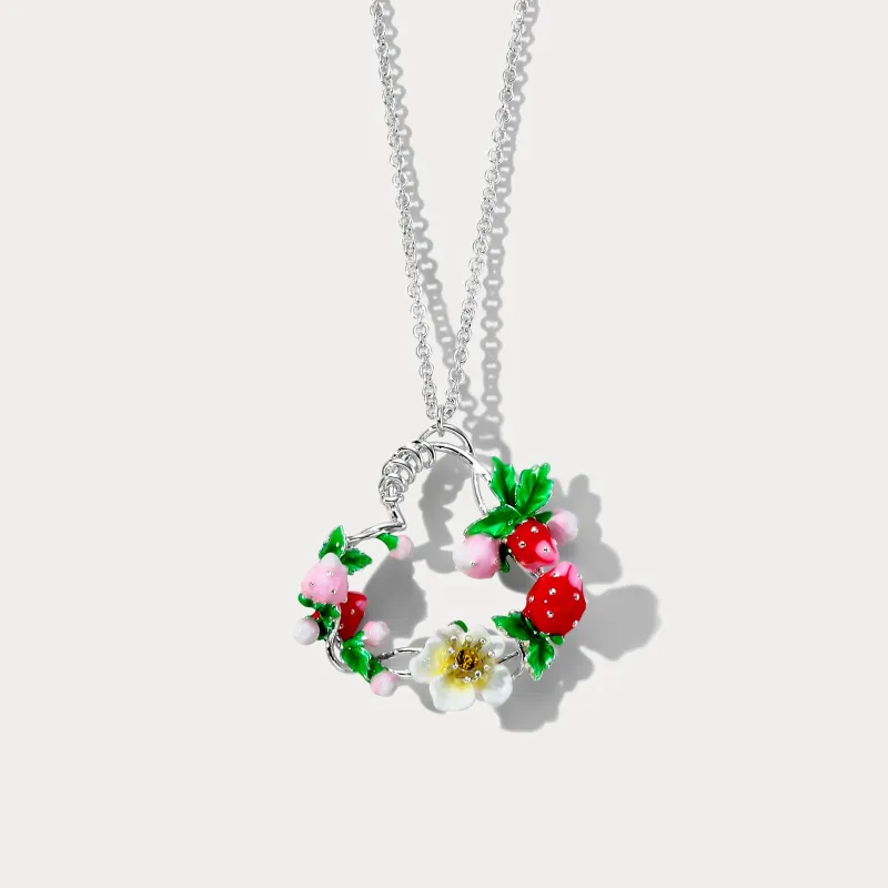 Strawberry Heart Shaped Necklace sold by Selenichast