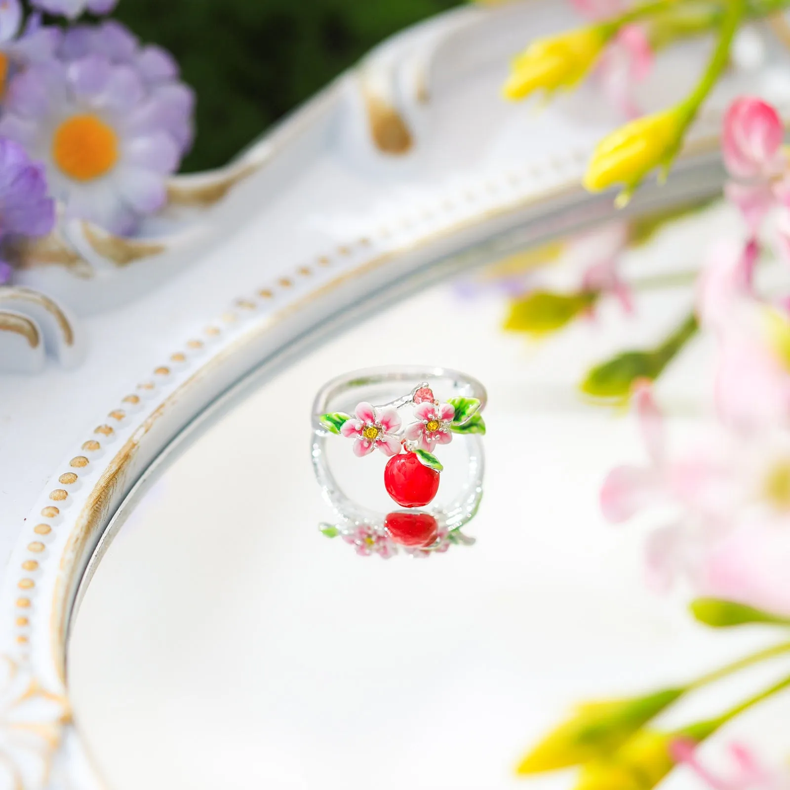 Silver Apple Ring sold by Selenichast product image thumbnail 3