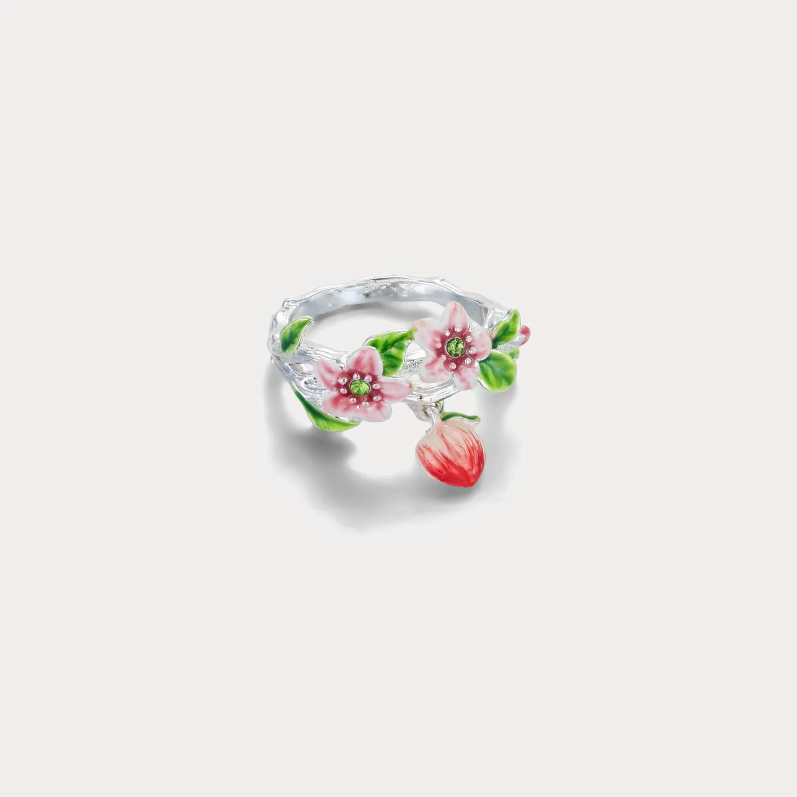 Silver Peach Flower Ring sold by Selenichast product image thumbnail 5