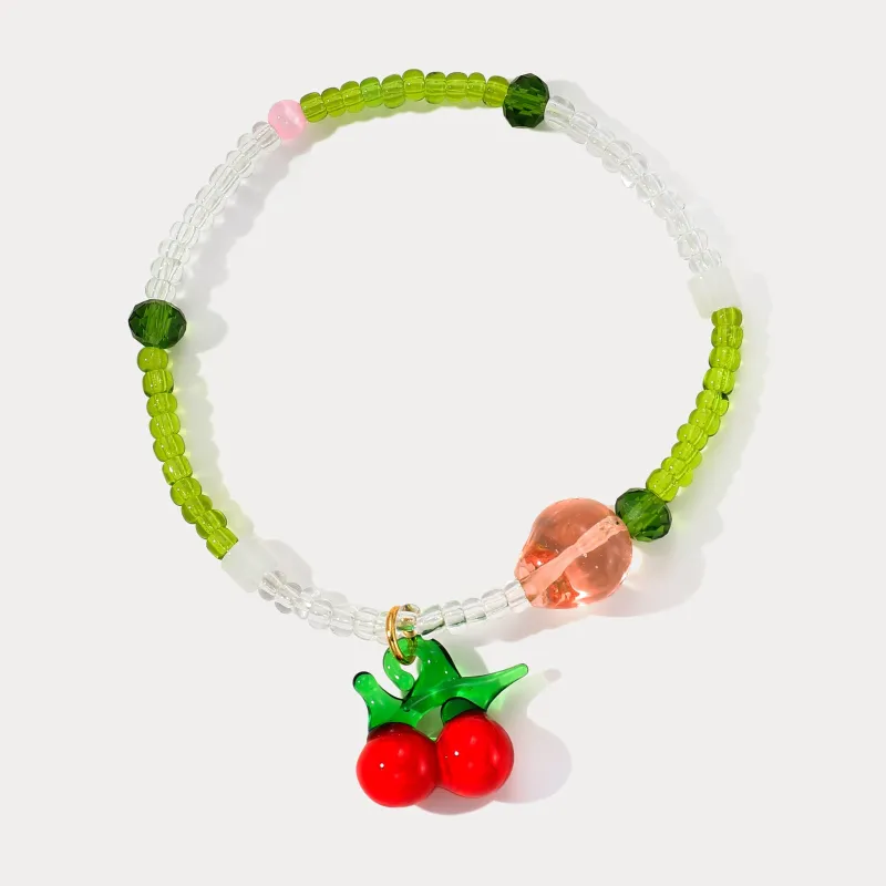 Cherry Bead Bracelet sold by Selenichast
