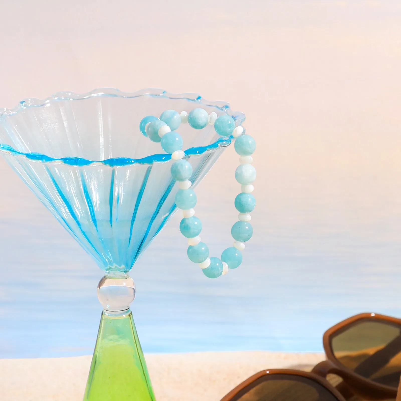 Turquoise Bead Bracelet sold by Selenichast