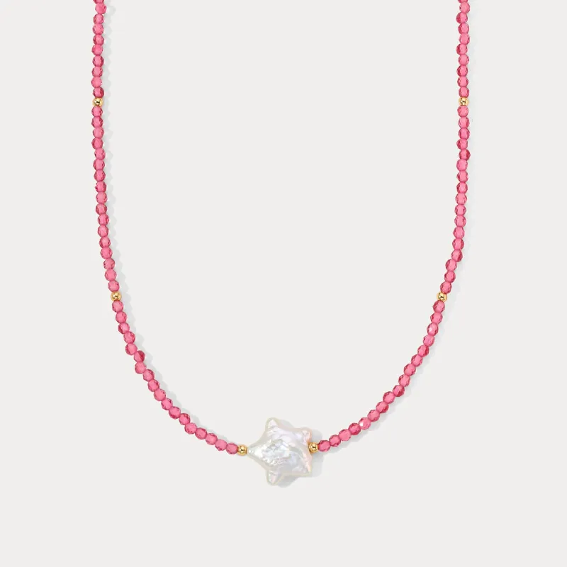 Star Pearl Bead Necklace sold by Selenichast